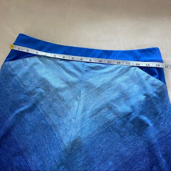 Adidas Blue Active Skort Skirt Short Size M Tennis, Golf Elastic Waist Pockets - Picture 5 of 7